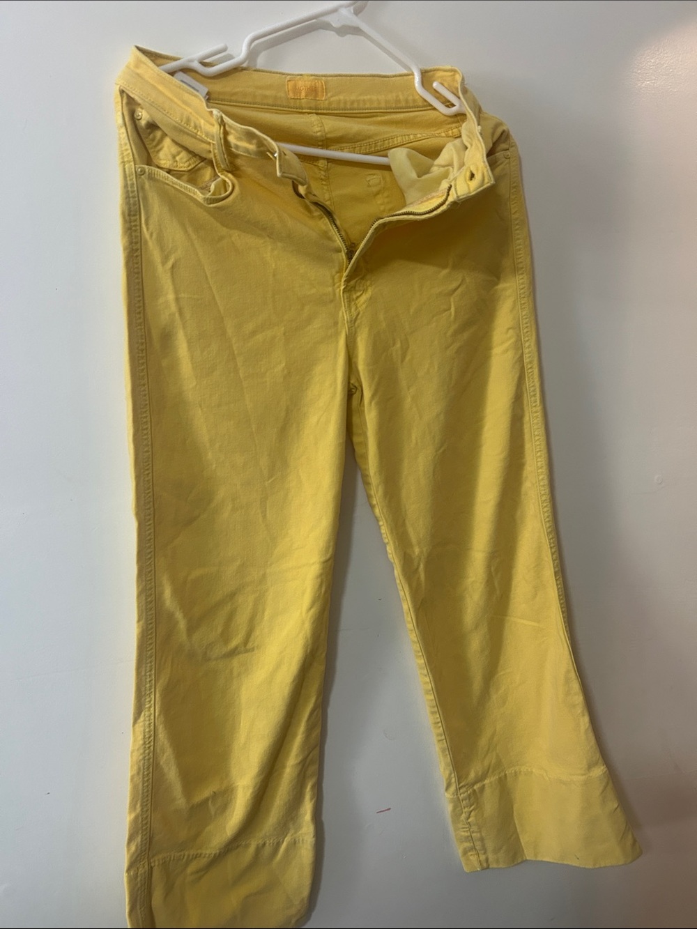 MOTHER Yellow Flare Jeans